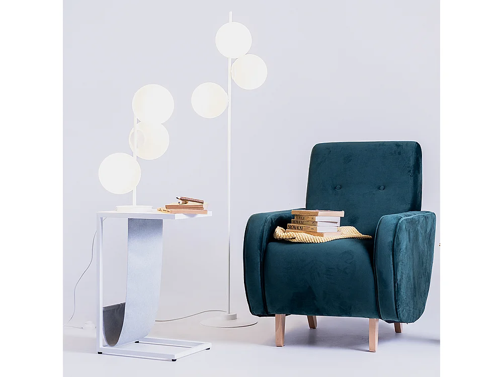 Lampadaire 0,42x0,22x1,55 m blanc Bobler