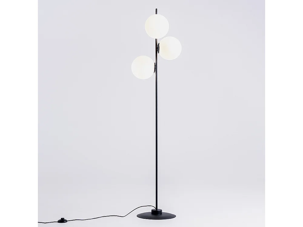 Lámpara de pie 0,42x0,22x1,55 m negra Bobler