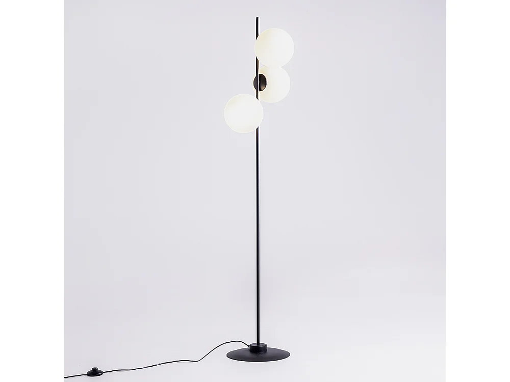 Lámpara de pie 0,42x0,22x1,55 m negra Bobler