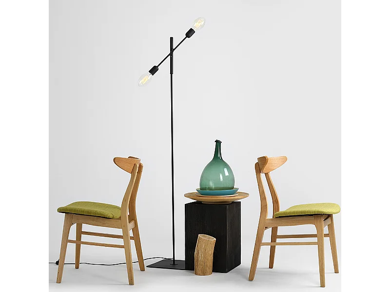 Lámpara de pie 0.43x0.43x1.6 m negro TWIGO FLOOR 2