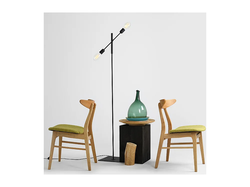 Vloerlamp 0,43x0,43x1,6 m zwart TWIGO FLOOR 2