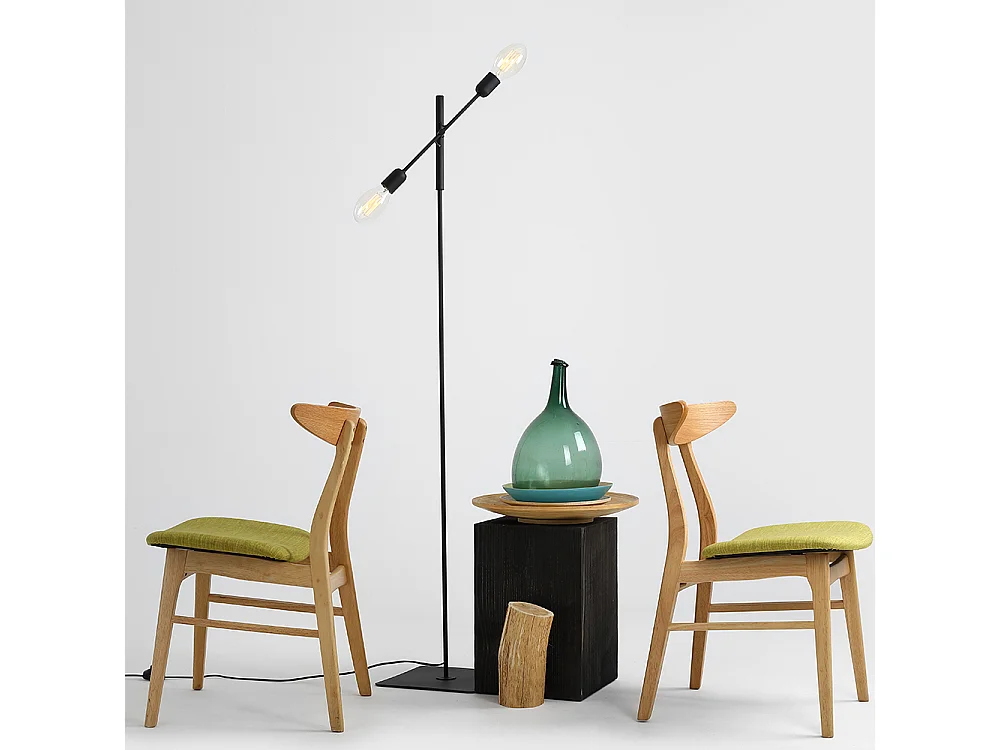 Lampadaire 0,43x0,43x1,6 m noir TWIGO FLOOR 2