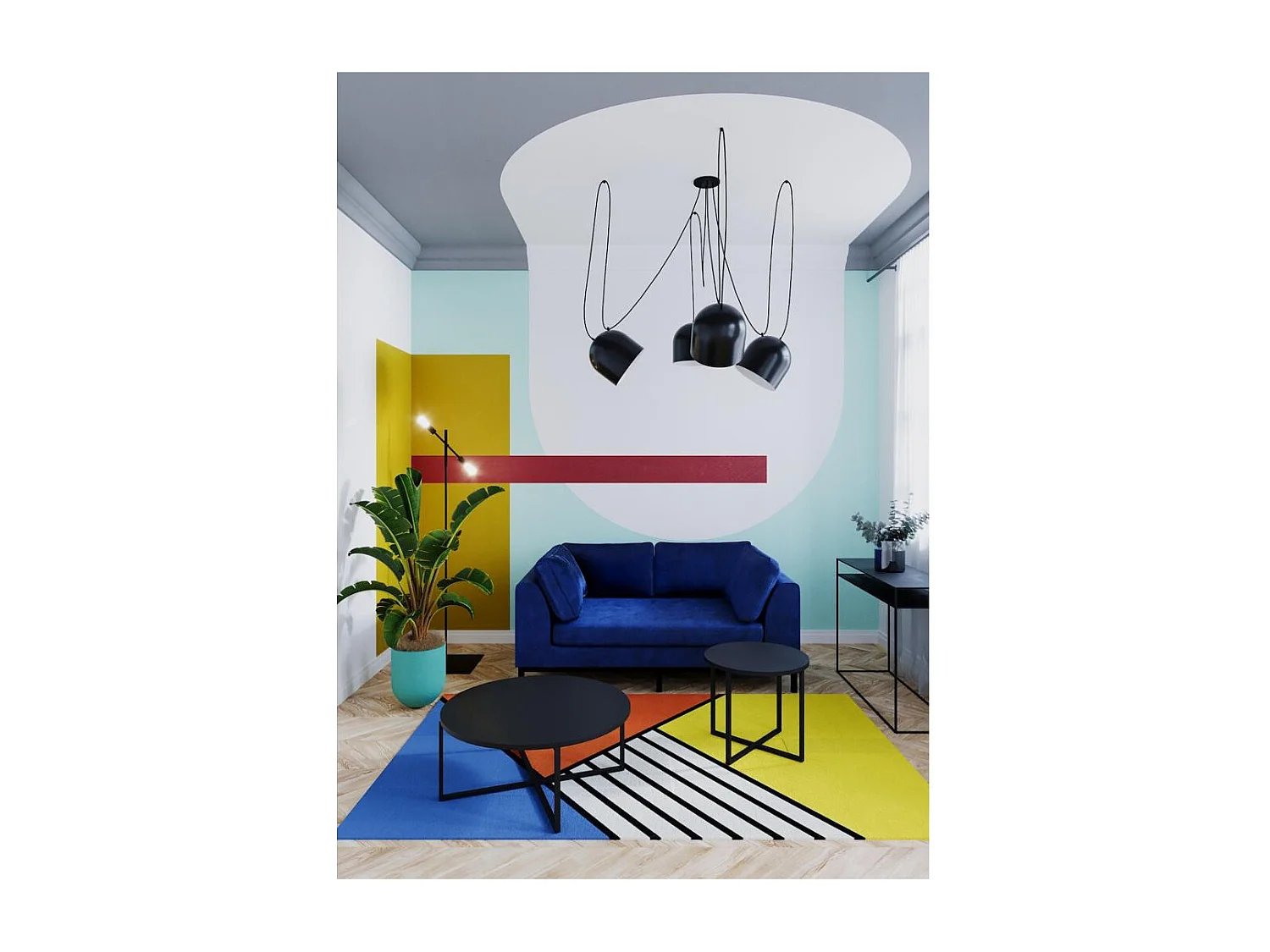 Lampadaire 0,43x0,43x1,6 m noir TWIGO FLOOR 2