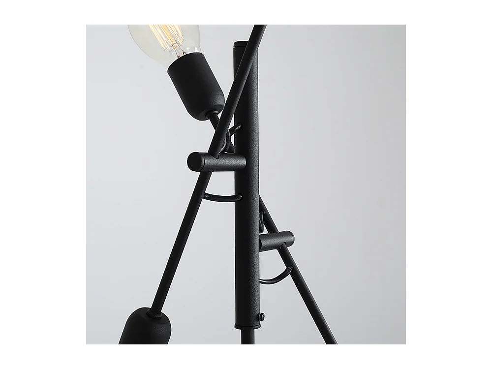 Lámpara de pie 0,43x0,43x1,6 m negra Twigo Floor 4