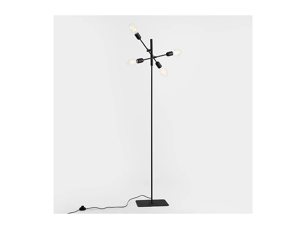 Lámpara de pie 0,43x0,43x1,6 m negra Twigo Floor 4