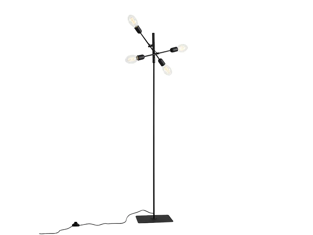 Lámpara de pie 0,43x0,43x1,6 m negra Twigo Floor 4