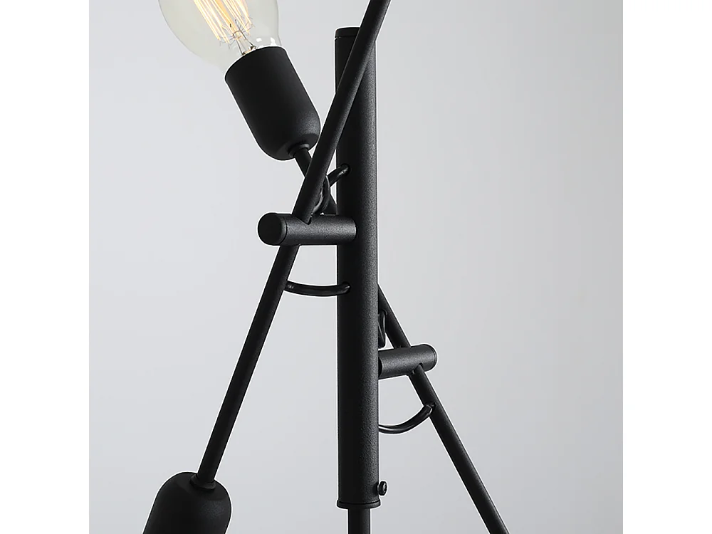 Lámpara de pie 0,43x0,43x1,6 m negra Twigo Floor 4