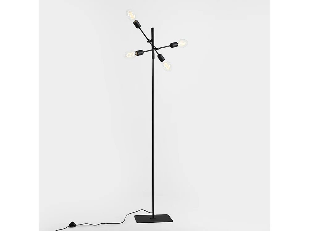 Lámpara de pie 0,43x0,43x1,6 m negra Twigo Floor 4