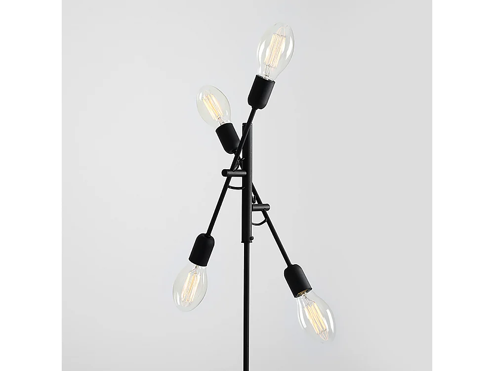 Lámpara de pie 0,43x0,43x1,6 m negra Twigo Floor 4