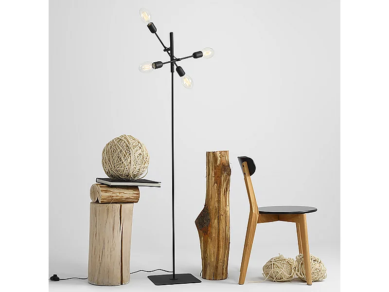 Stehlampe 0,43x0,43x1,6 m schwarz Twigo Floor 4