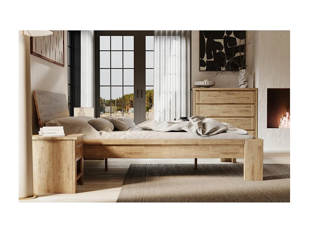 Nachtkastje 0.45x0.465x0.45 m Rustiek eiken Verona