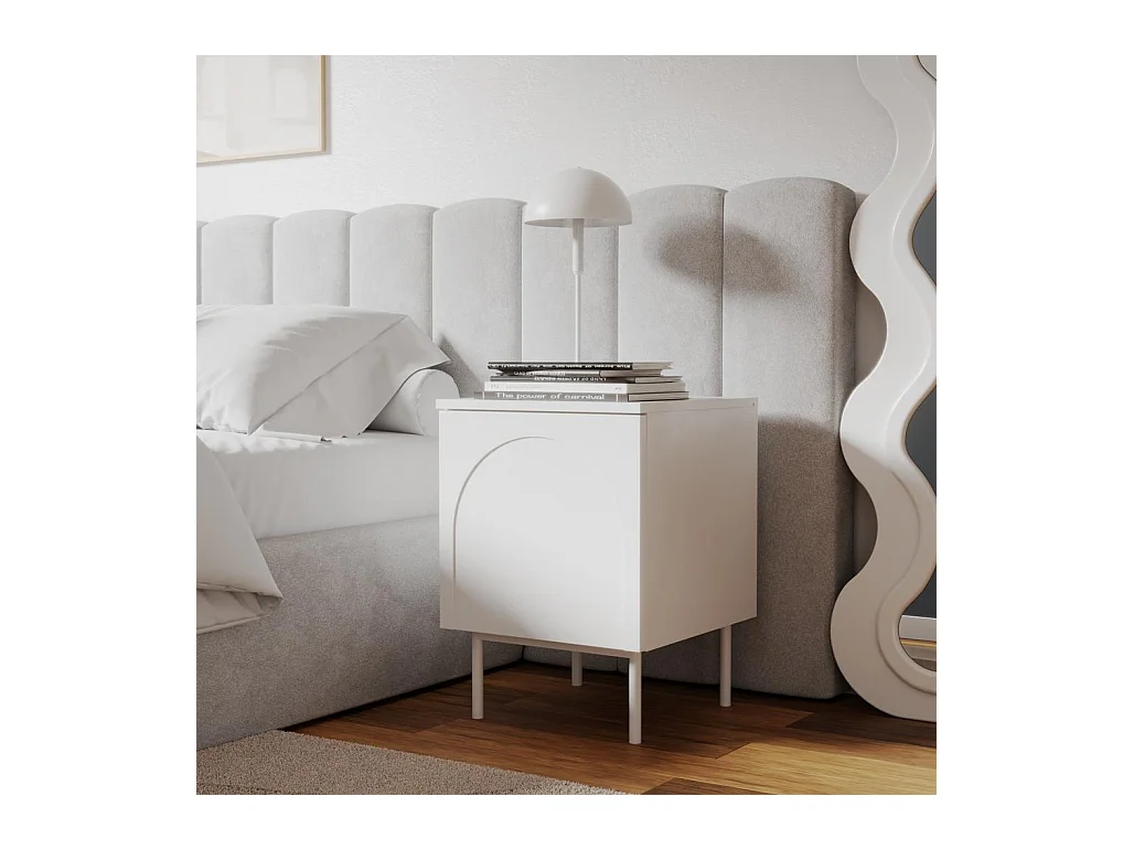 Nachttisch 40x40x55,5 cm Offwhite Ästhetisch