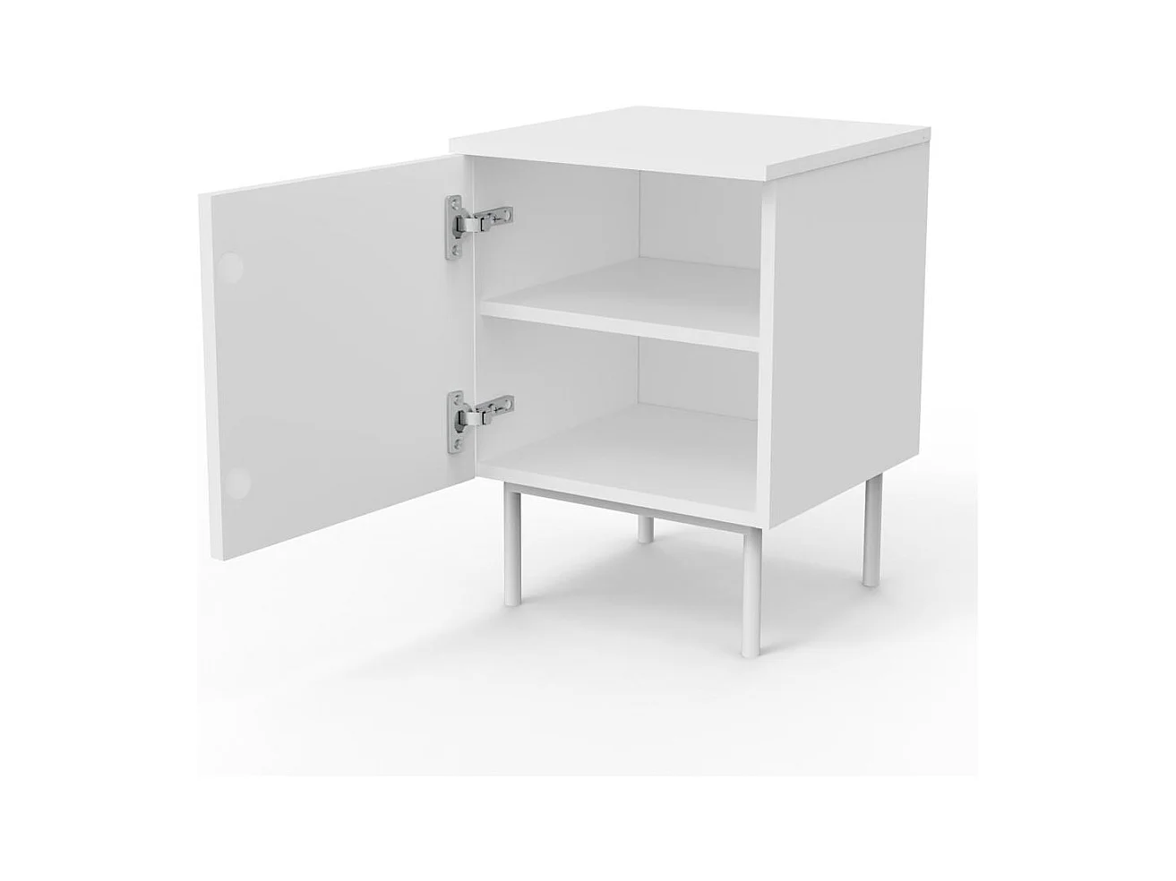 Nachttisch 40x40x55,5 cm Offwhite Ästhetisch