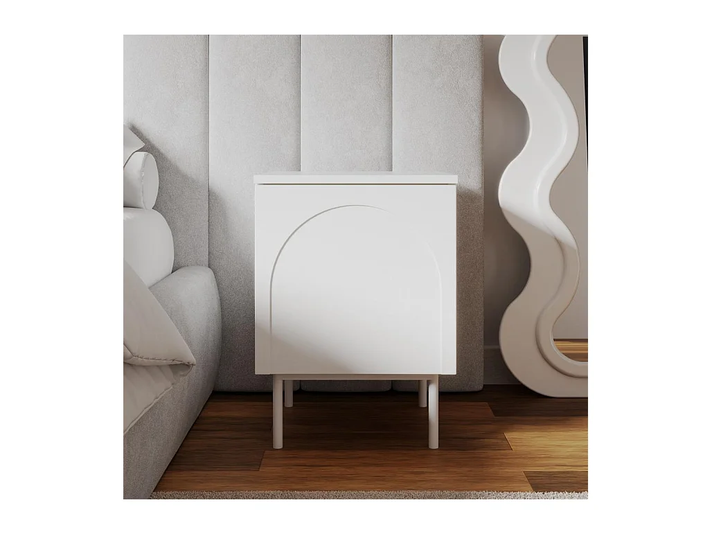 Nachttisch 40x40x55,5 cm Offwhite Ästhetisch