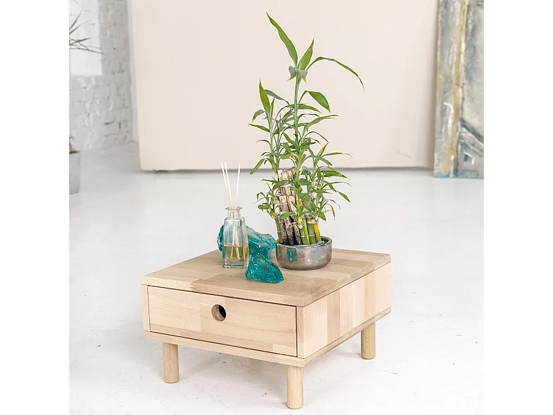 Nachttisch 0,4x0,4x0,24 m unbehandelte Kiefer