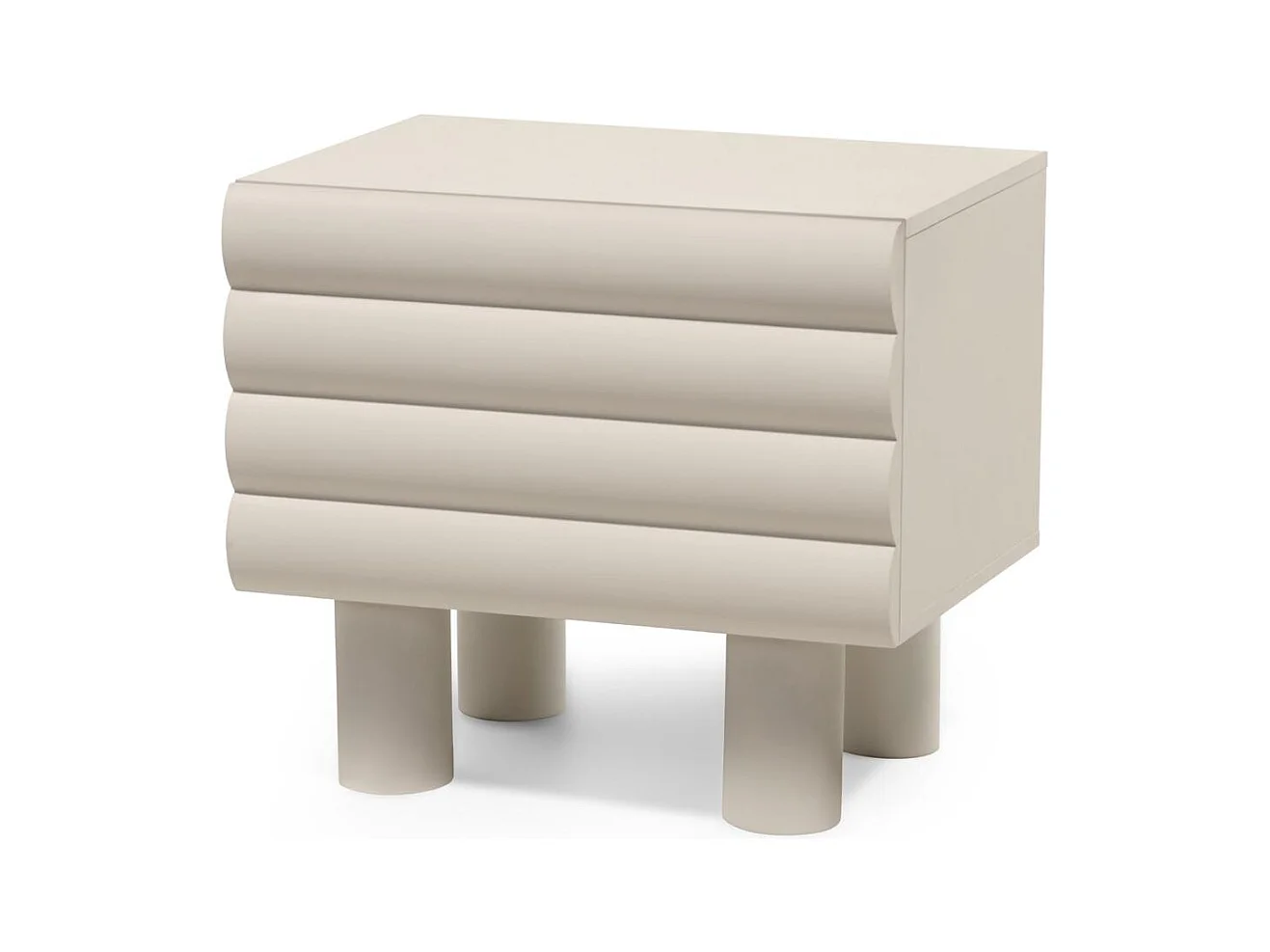 Nachttisch 53,1x59,8x42,3 cm beige LUEL