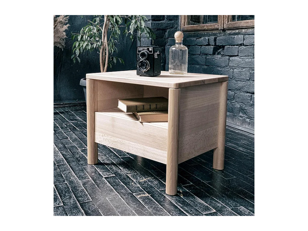 Nachttisch 0,49x0,39x0,41 m unbehandelt Drop