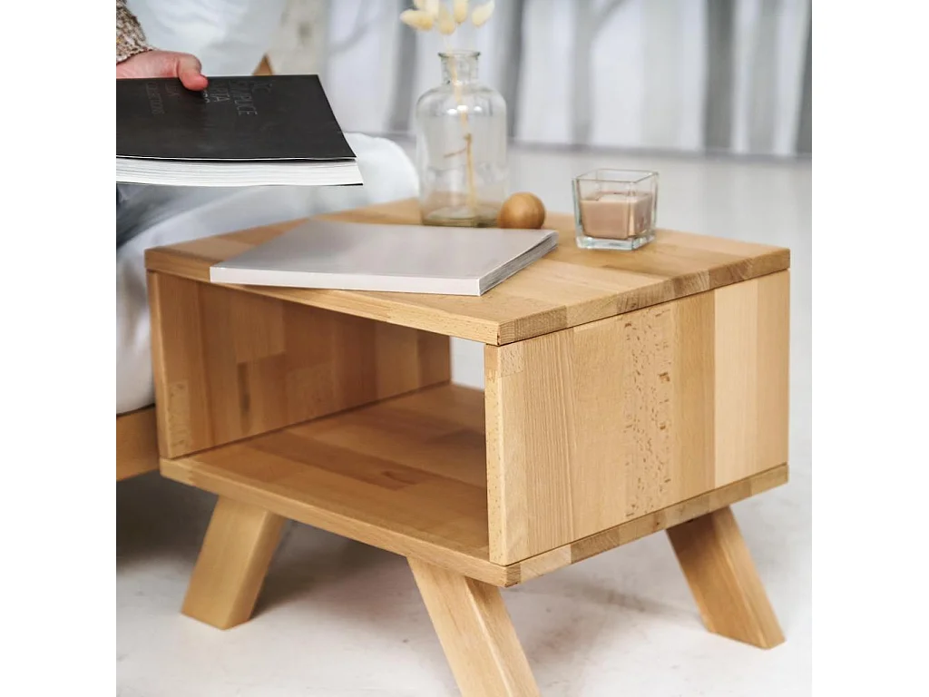 Stolik nocny 0,45x0,35x0,34 m surowy Allegro