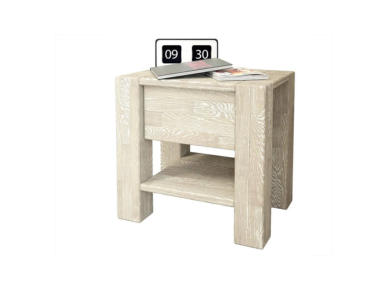 Mesita de noche 45x43x35 cm roble Aruba