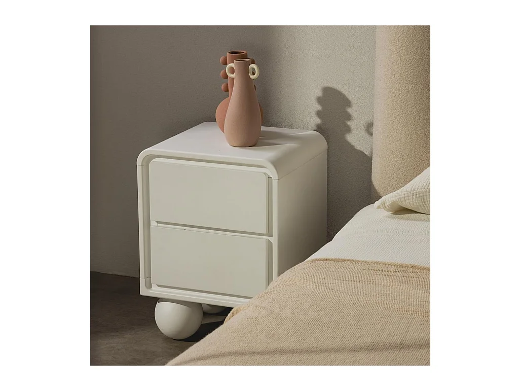 Nachttisch 45x40x60 cm weiß Nori