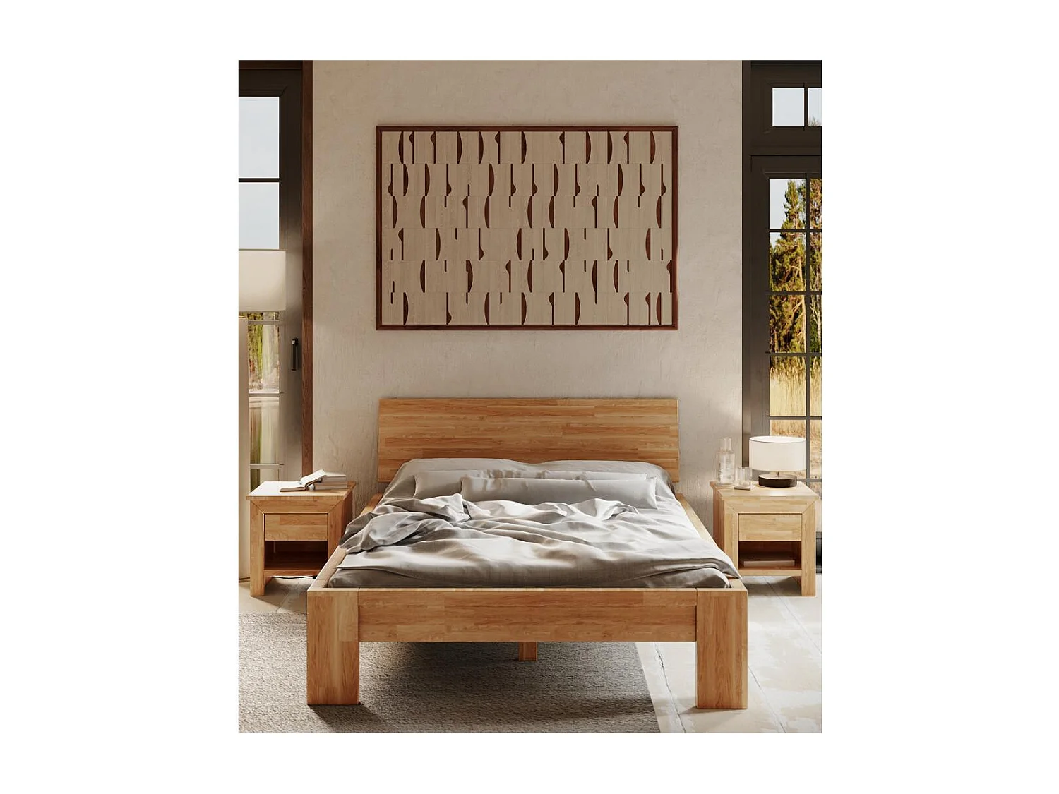 Nachtkastje 0,45x0,465x0,45 m olie eiken Verona