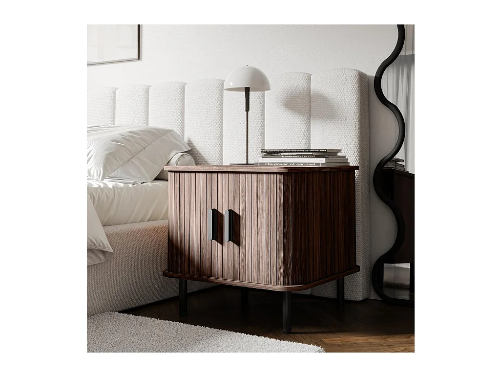 Nachttisch 55x58x48 cm Dunkelbraun EPIQUE