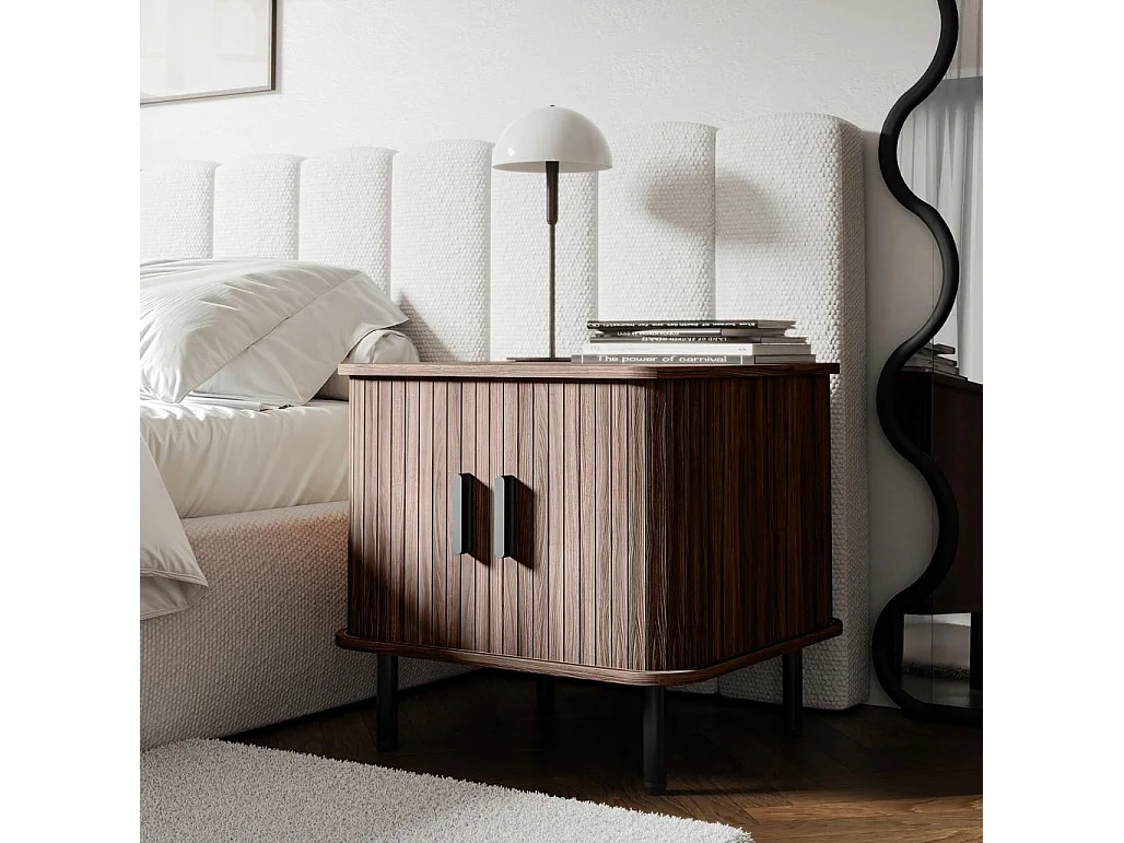 Table de chevet 55x58x48 cm Brun foncé EPIQUE