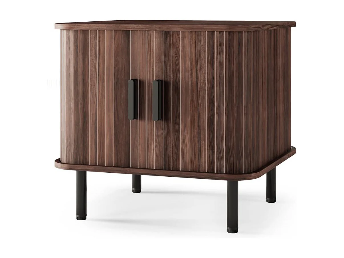 Table de chevet 55x58x48 cm Brun foncé EPIQUE