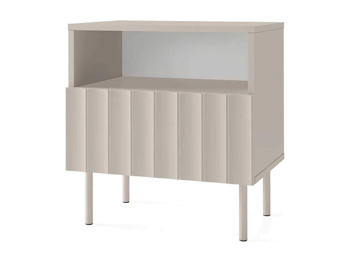 Nachttisch 53x50x34 cm hellbeige Tirami