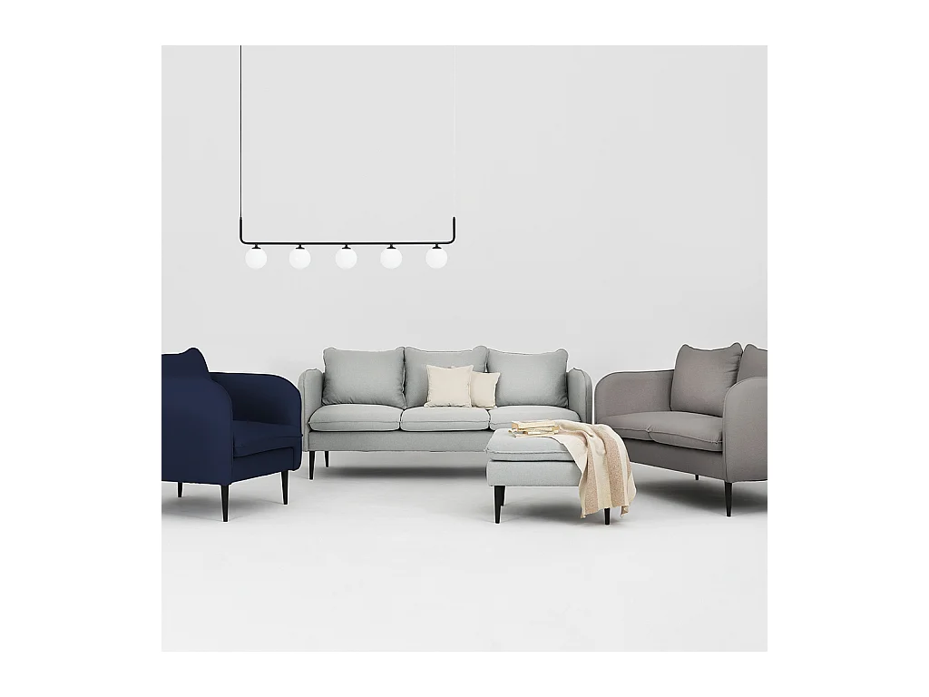 Bank 0,89x1,45x0,9 m zwart Posh Black