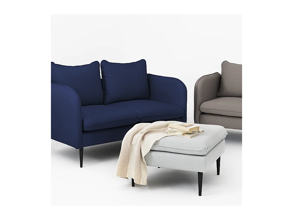 Sofa 89x145x90 cm schwarz Posh