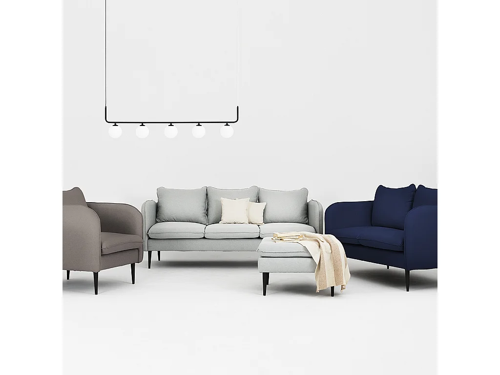 Bank 89x145x90 cm zwart Posh