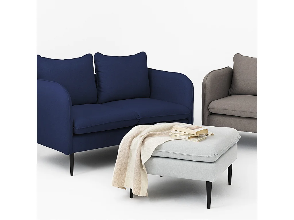 Bank 89x145x90 cm zwart Posh