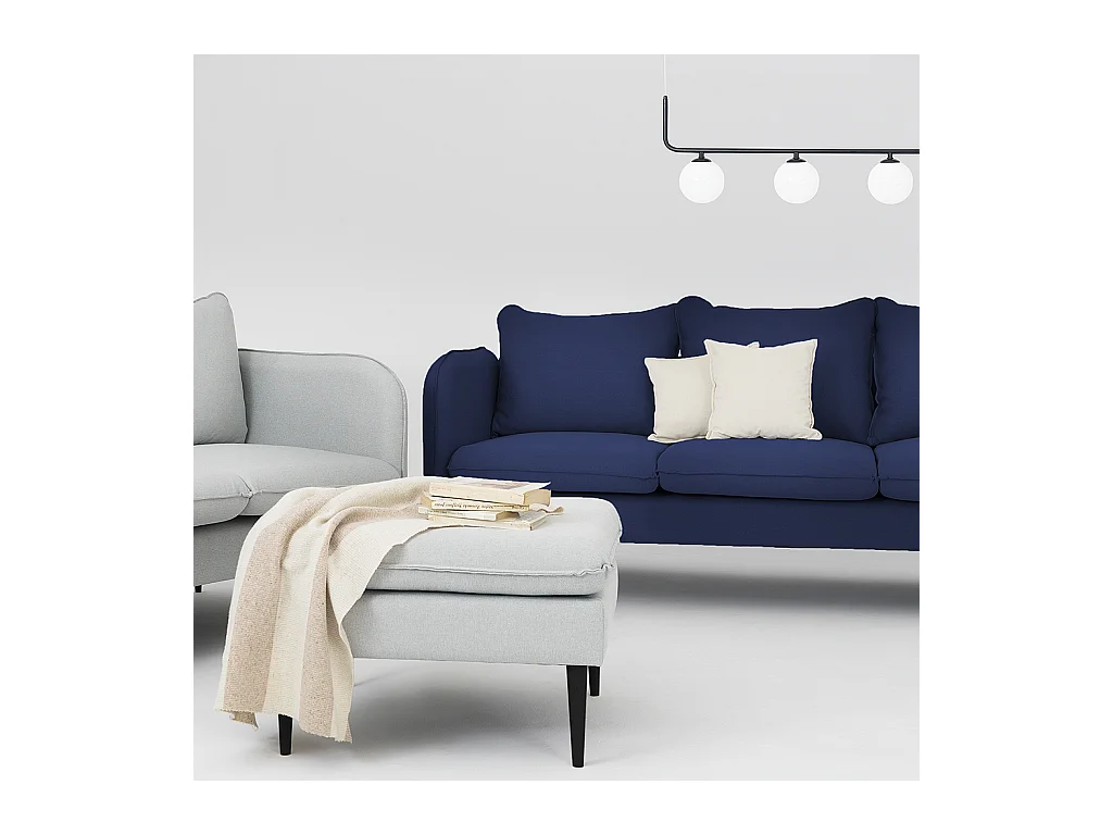 Bank 89x205x90 cm zwart Posh