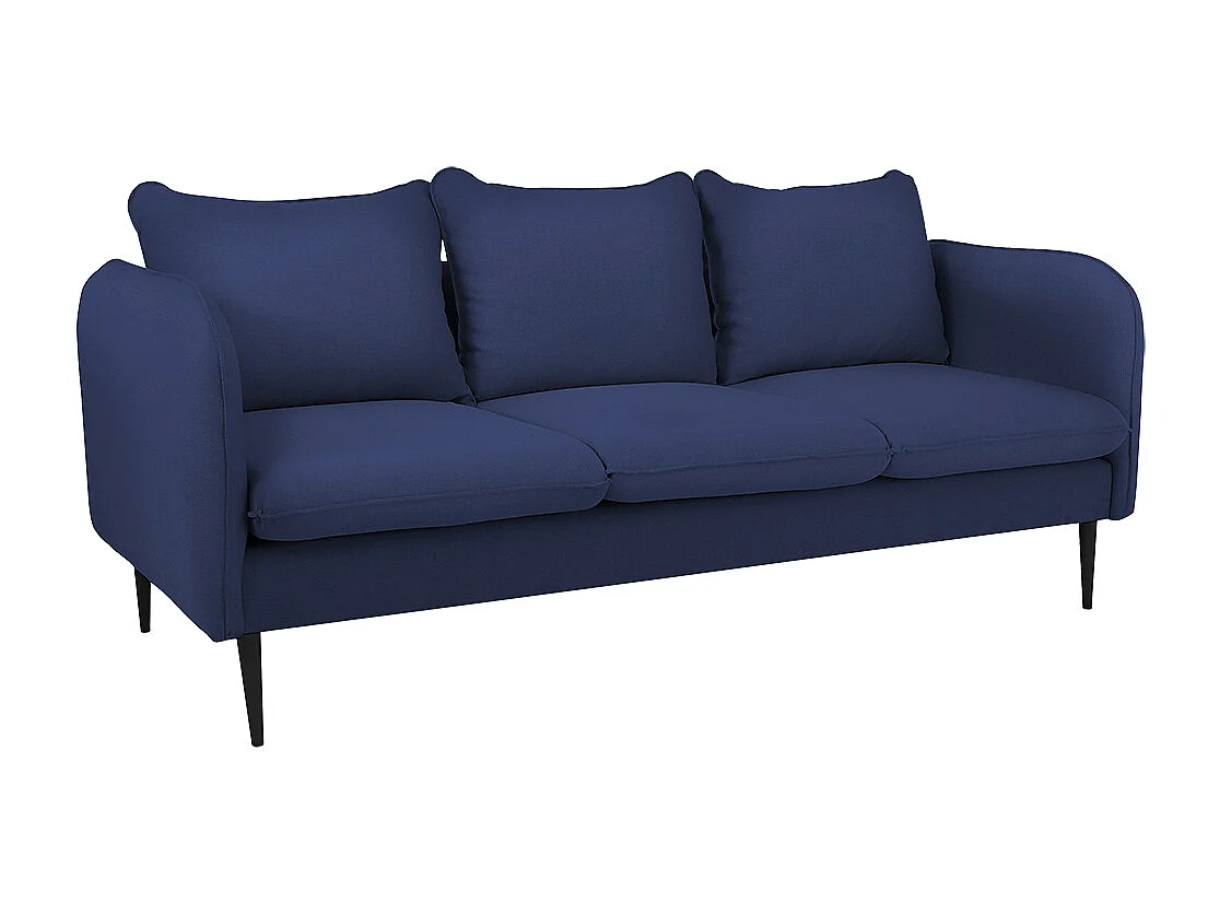 Sofa 89x205x90 cm schwarz Posh