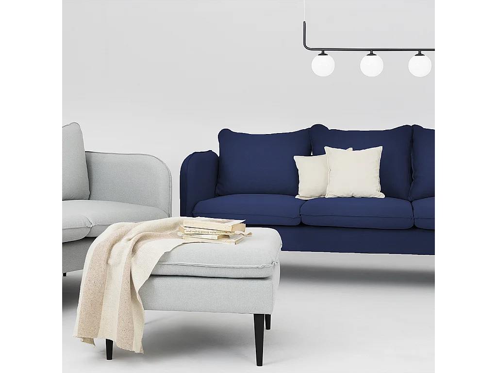 Sofa 89x205x90 cm schwarz Posh