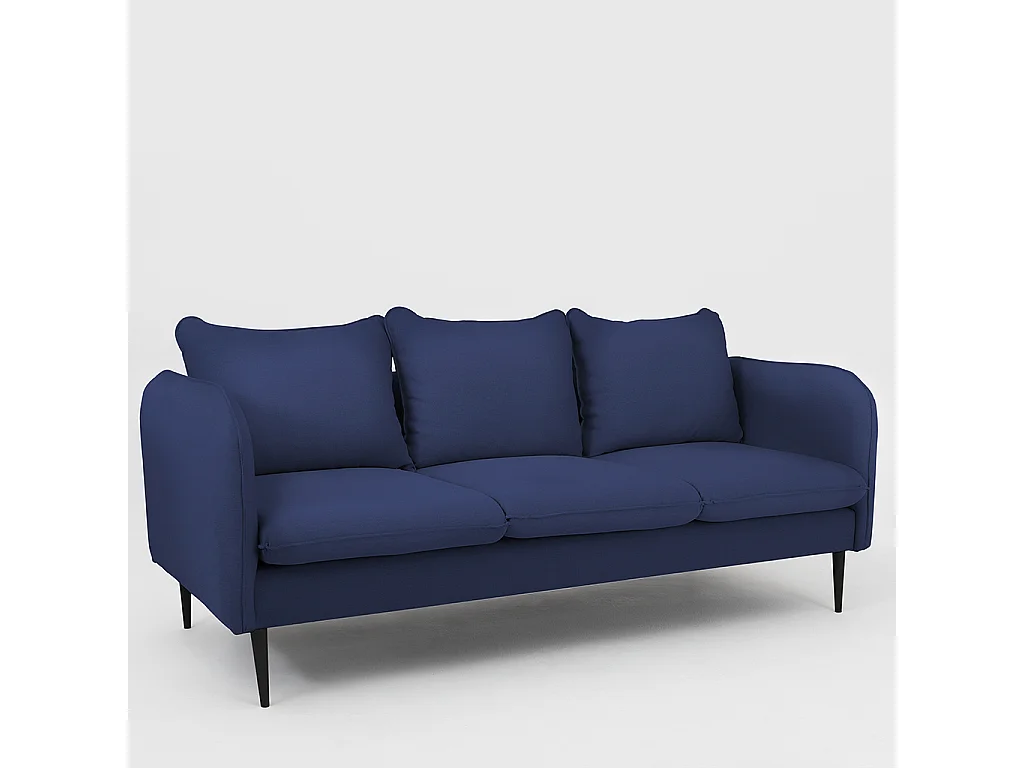 Sofa 89x205x90 cm schwarz Posh