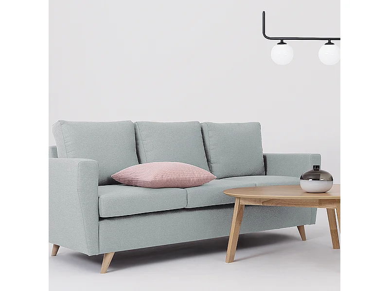 Sofa 90x189x86 cm grau Lover