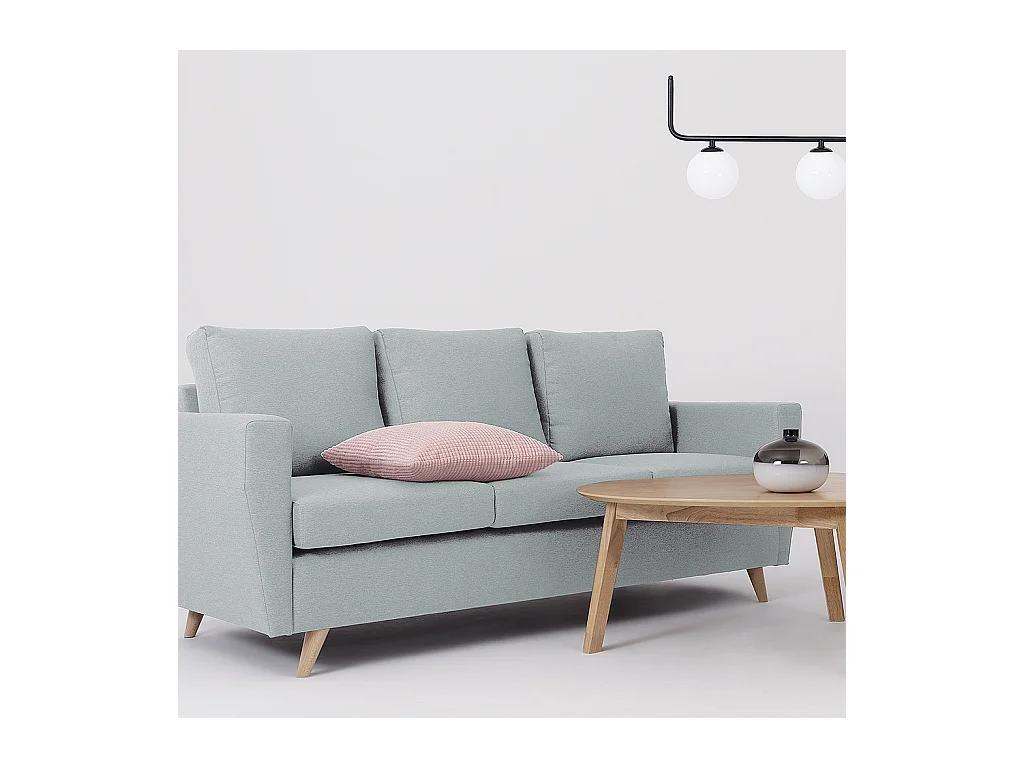 Sofa 90x189x86 cm grau Lover