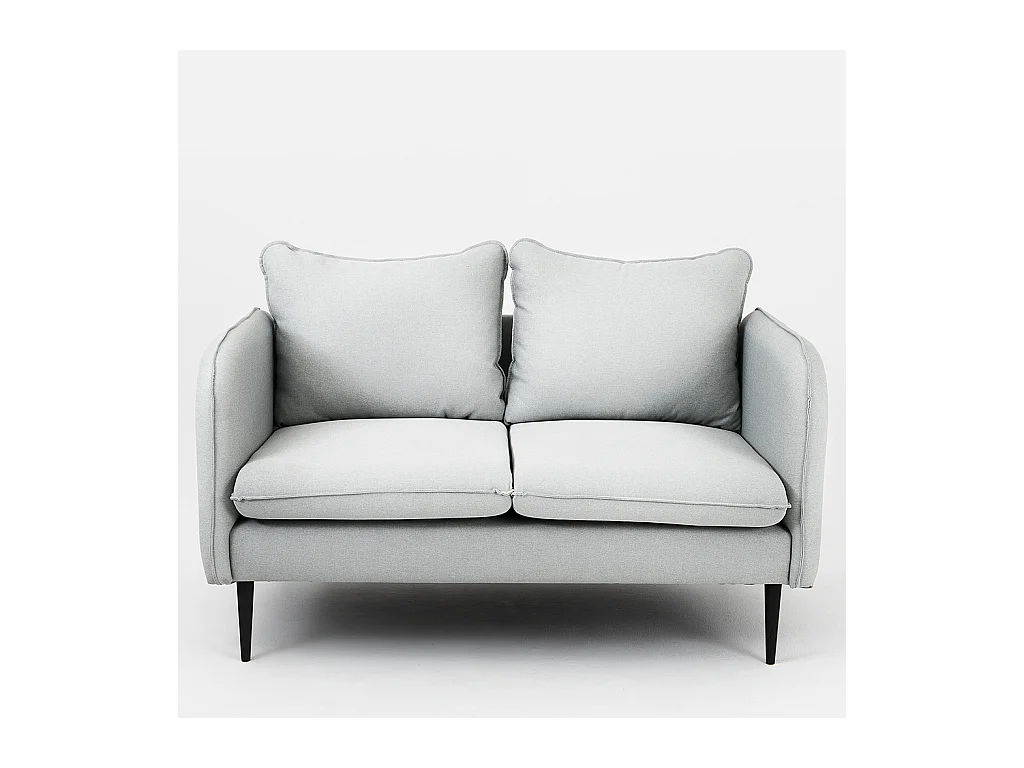 Bank 89x145x90 cm Platina Grijs Posh Zwart