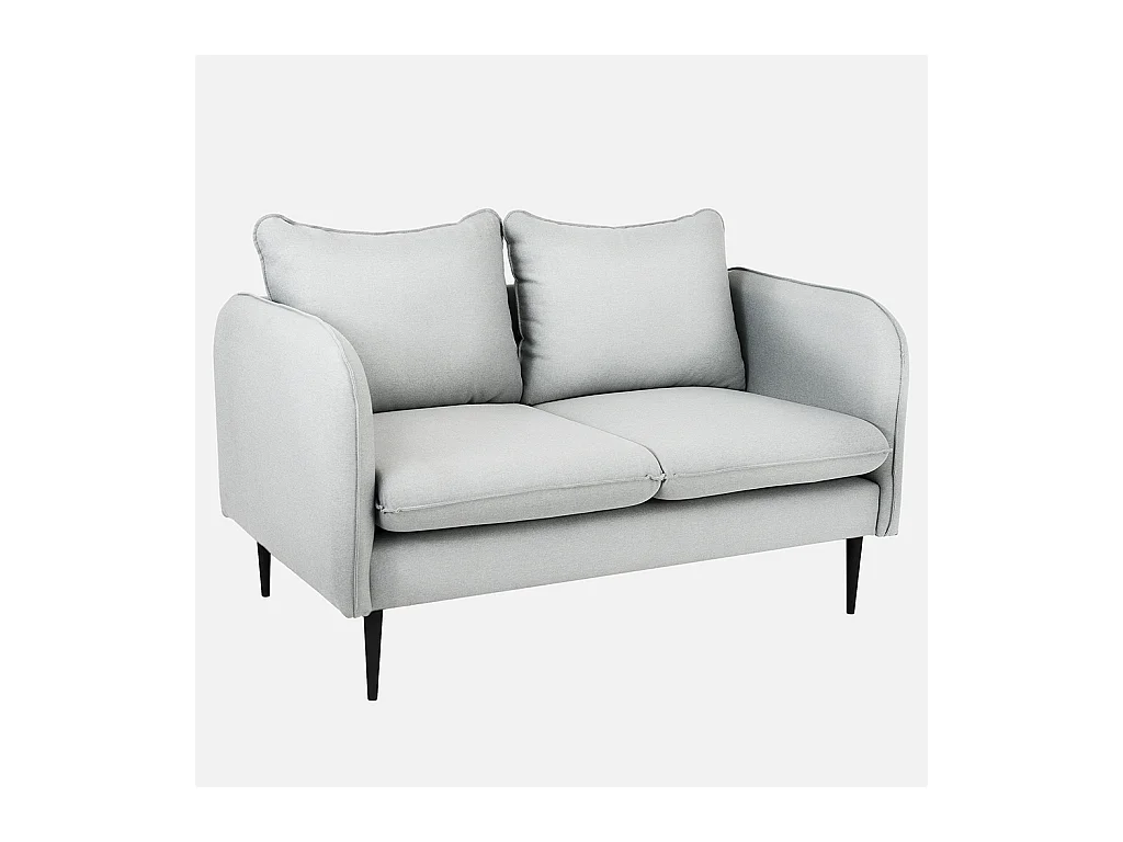 Bank 89x145x90 cm Platina Grijs Posh Zwart