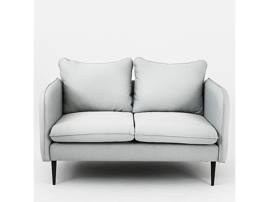 Sofá 89x145x90 cm Gris Platino Posh Negro