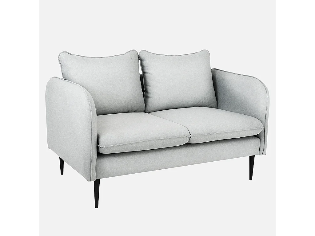 Sofá 89x145x90 cm Gris Platino Posh Negro