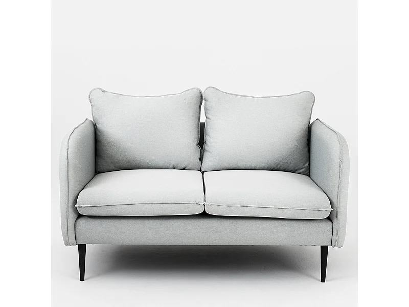 Bank 89x145x90 cm Platina Grijs Posh Zwart