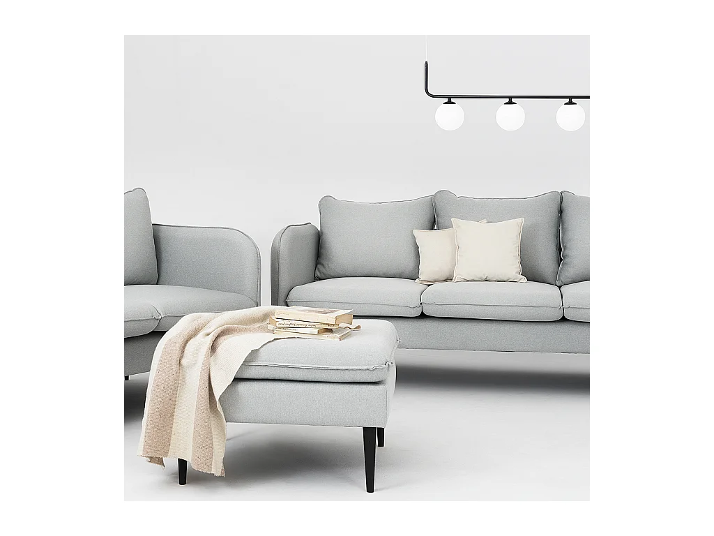 Sofa 89x205x90 cm schwarz Posh