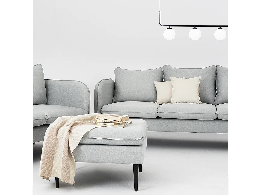 Sofá 89x205x90 cm preto Posh