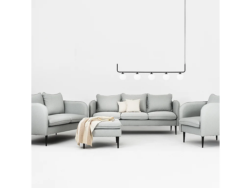 Sofá 89x205x90 cm preto Posh