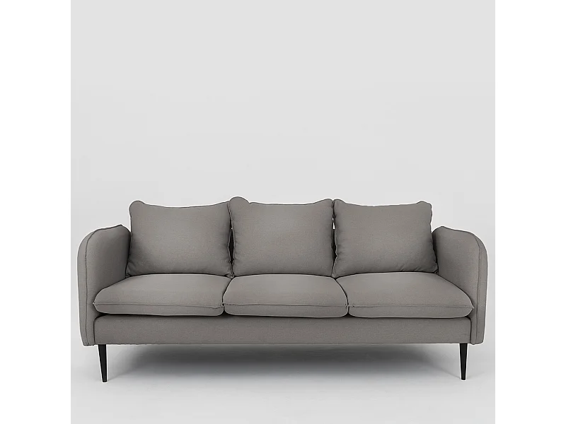 Sofa 0,89x2,05x0,9 m schwarz POSH BLACK 3-Sitzer