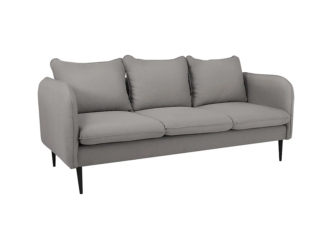 Sofa 0,89x2,05x0,9 m schwarz POSH BLACK 3-Sitzer