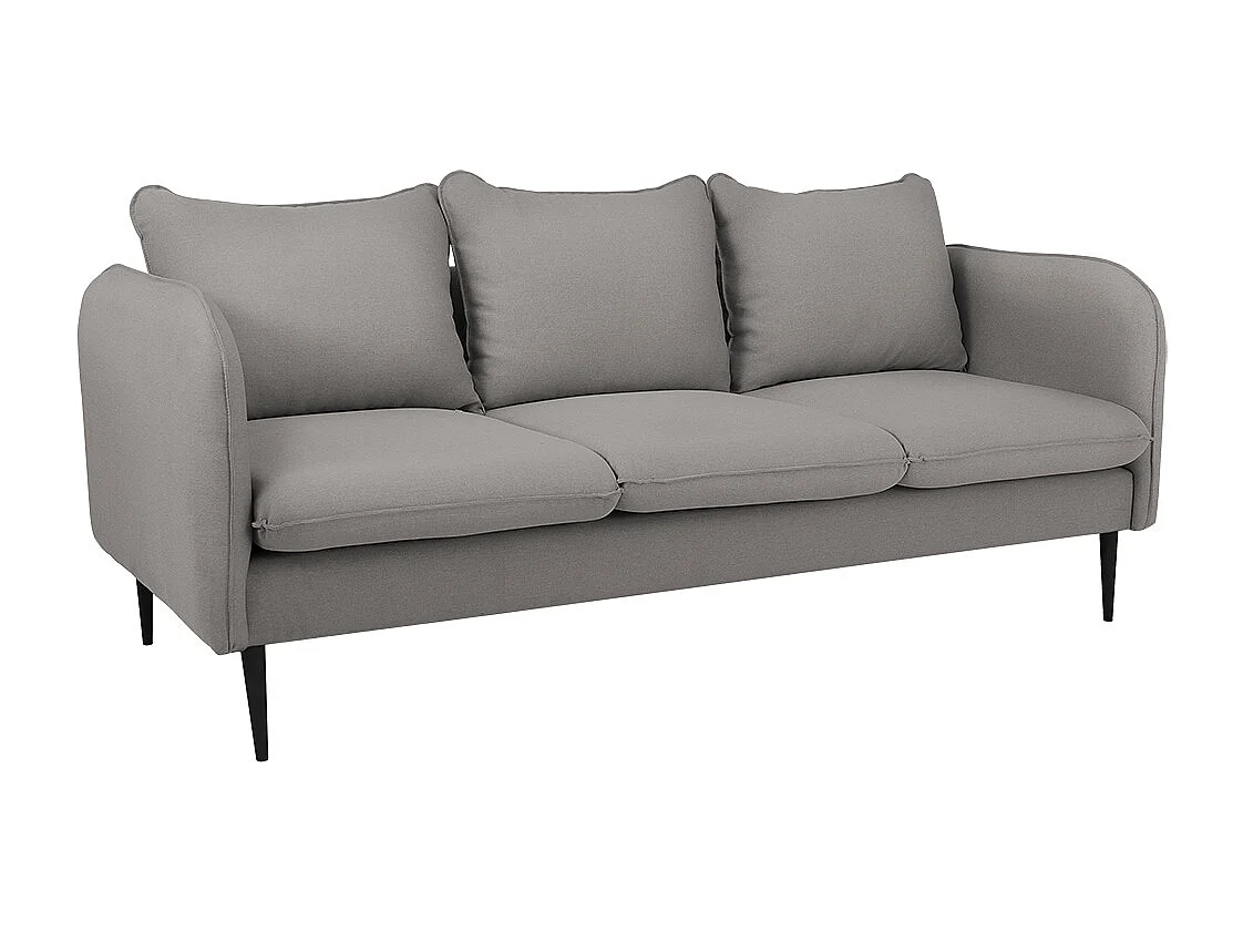 Bank 0,89x2,05x0,9 m zwart POSH BLACK 3-zits